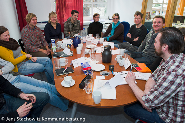 Das Stadtbuero-Team beim internen Workshop