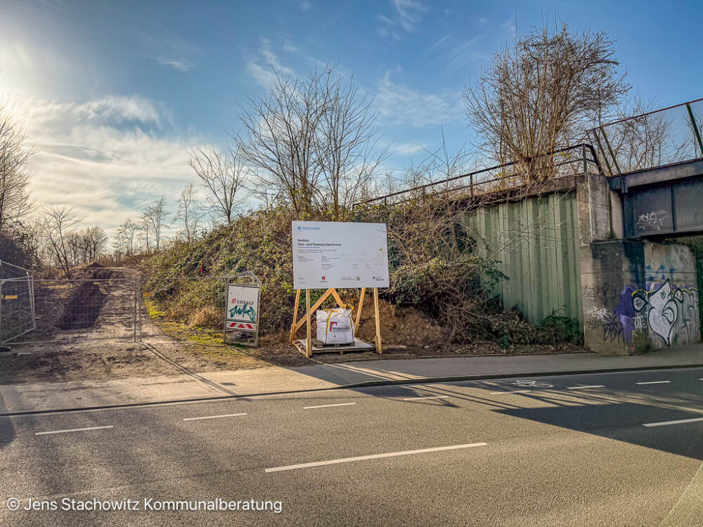 Bauschild für die Baumaßnahme